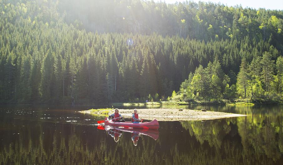 Kanopaddling på Mandalselva