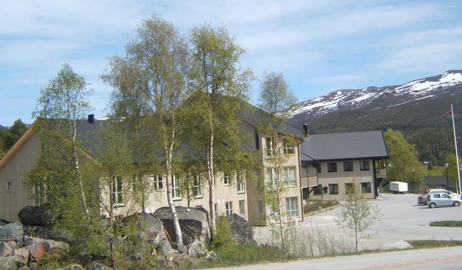 Bilde av Byklehotel med vy over vårfjell