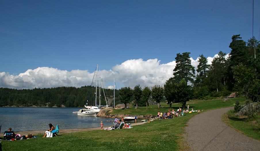 Strand på Buøya ved Eydehavn
