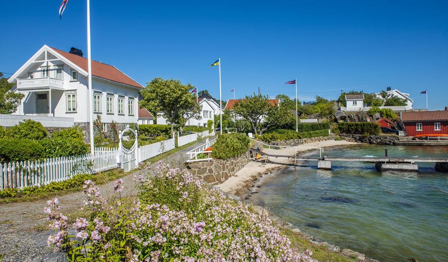 Gangvei og strand - Rævesand på Tromøy i Arendal