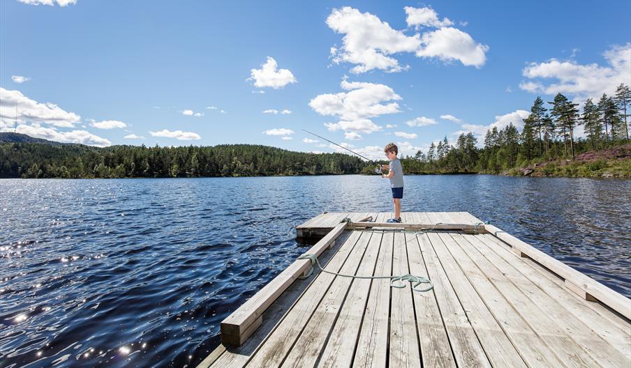 Fiske på usfvatn sommer