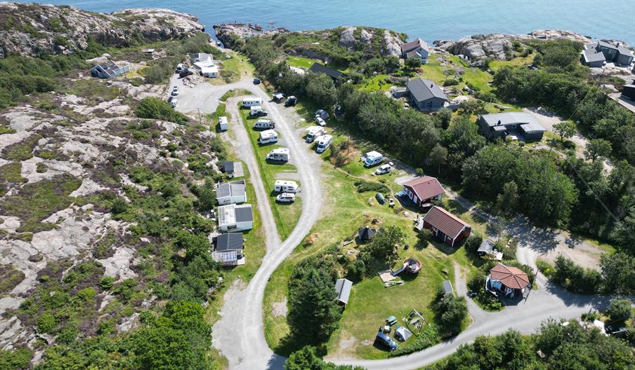 Oversiktsbilde av campingplassen