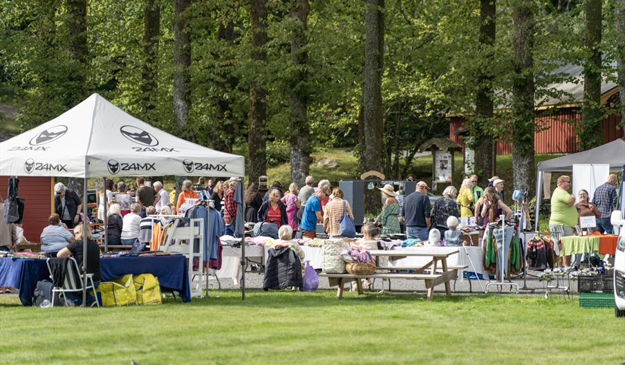 Det yrer av liv når det tradisjonsrike vårmarkedet arrangeres ved Hagebruksmuseet i mai. I år har markedet rekordmange utstillere.