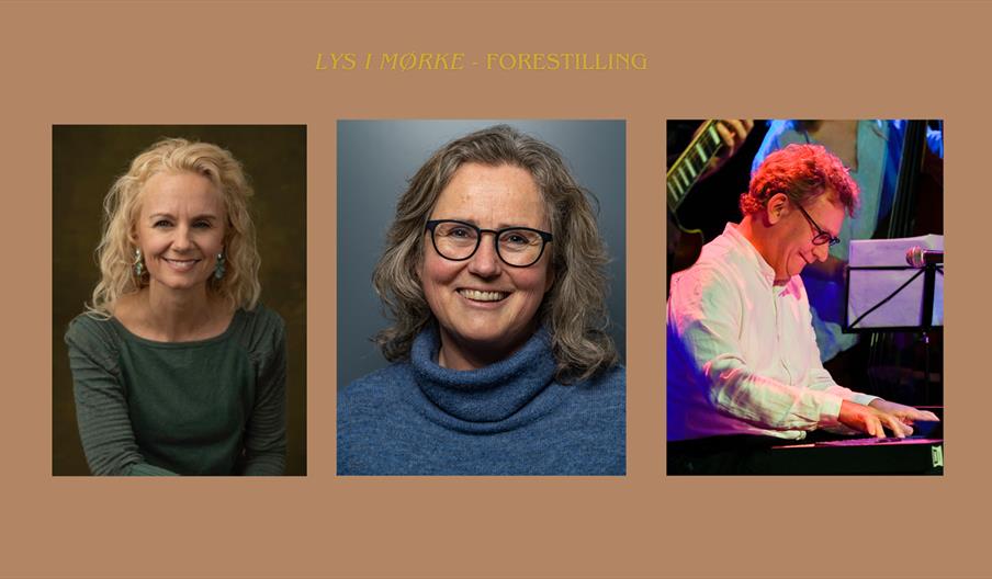 Montasje av de tre deltakerne.