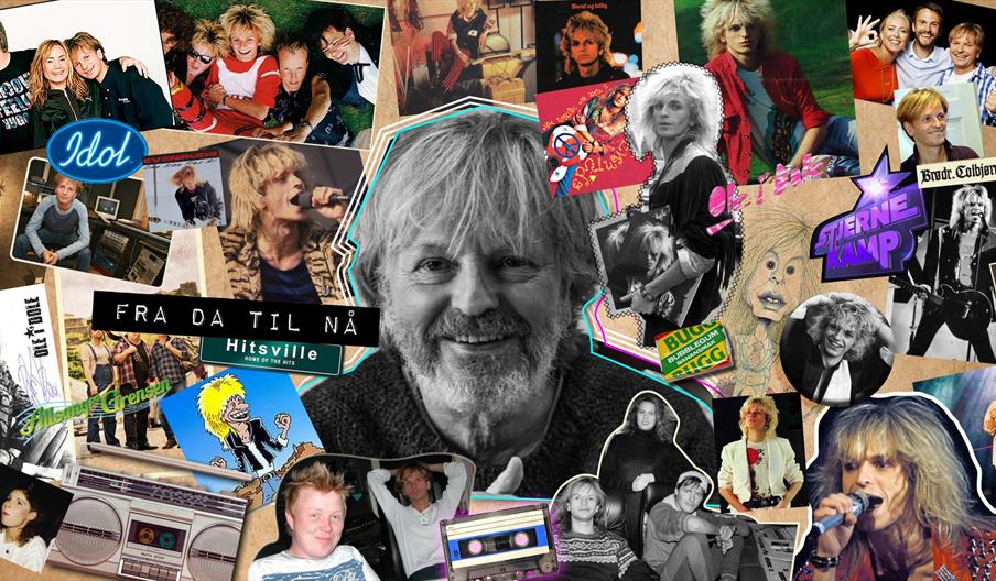 Fotocollage med bilder av Ole Evenrud fra da til nå.