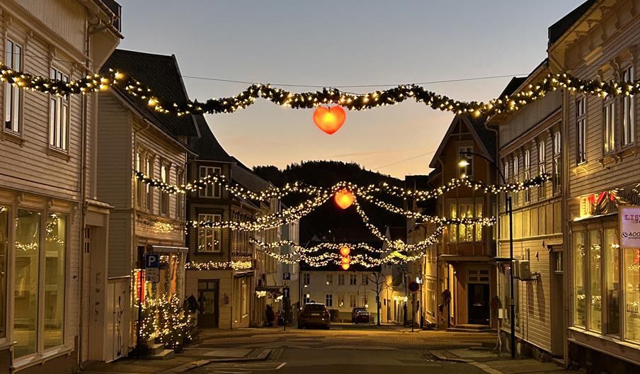 Jul i Farsund sentrum