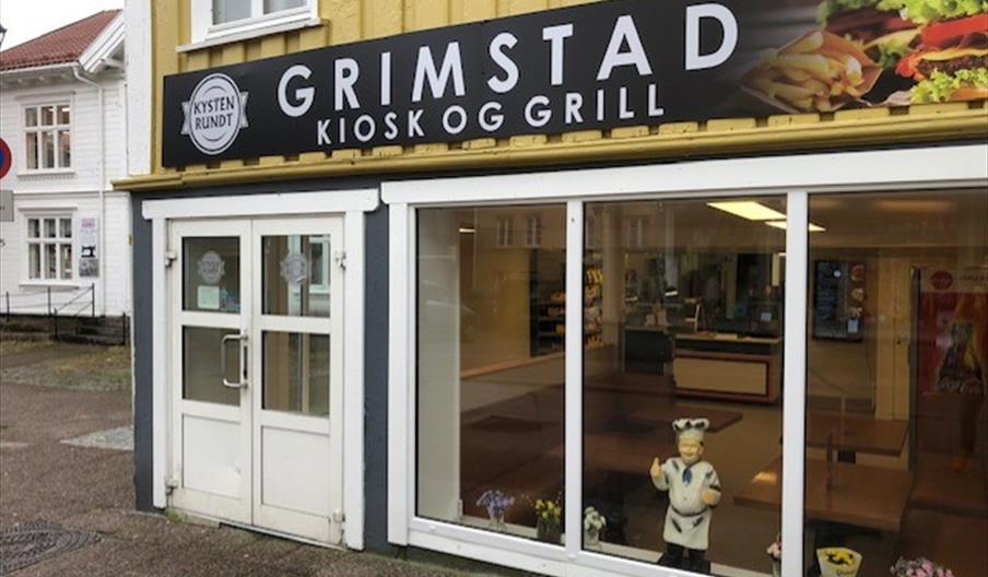 Bilde fra utsiden av kiosken