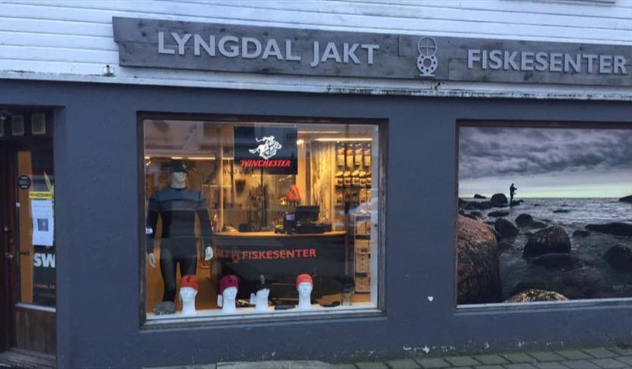 Lyngdal Jakt og fiskesenter fasade
