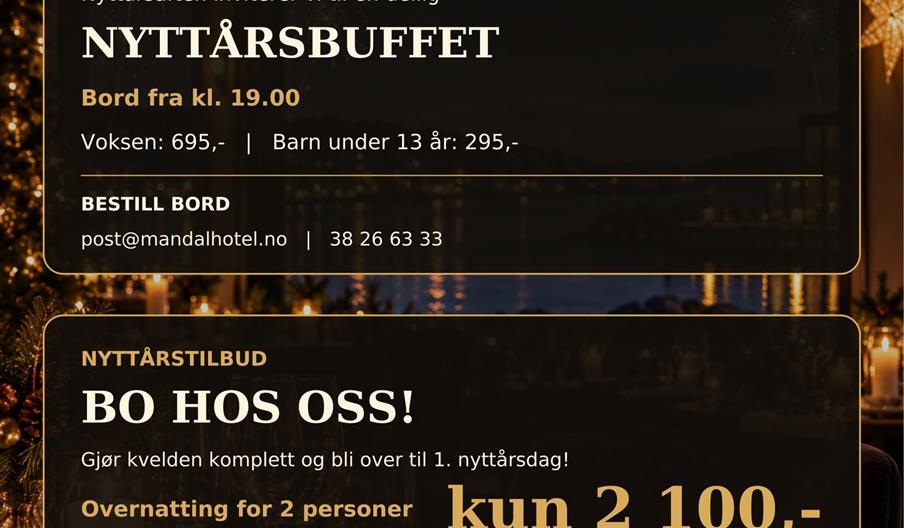Nyttårsbuffet på Mandal Hotel
