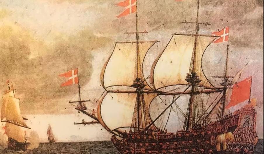 Maleri av skipet "Fredrich" 1649-1671. Bilderettigheter: Public domain