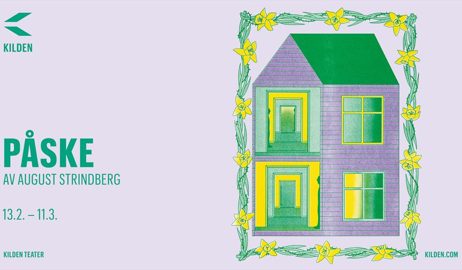 Omslagsbilde til skuespillet Påske, av August Strindberg.