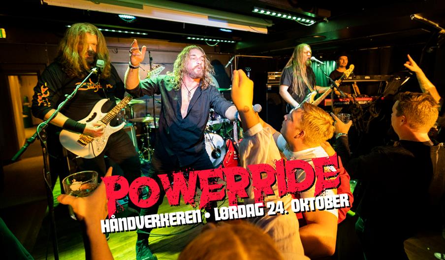 Konsert: 70/80-talls hardrock & metal med PowerRide på Håndverkeren