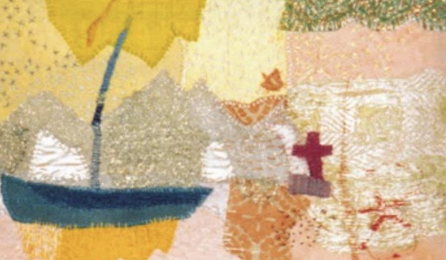 Å Male med nål og tråd Kurs i broderi, applikasjon, Risør med billedkunstner Sidsel Hødnebø