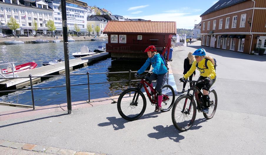 syklende i Pollen i arendal