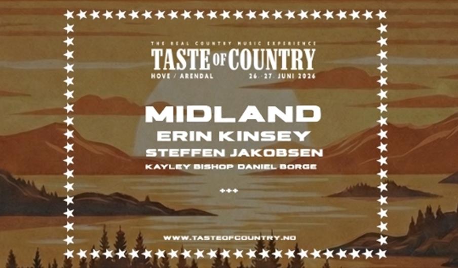 plakat for Taste of Country festival på Hove