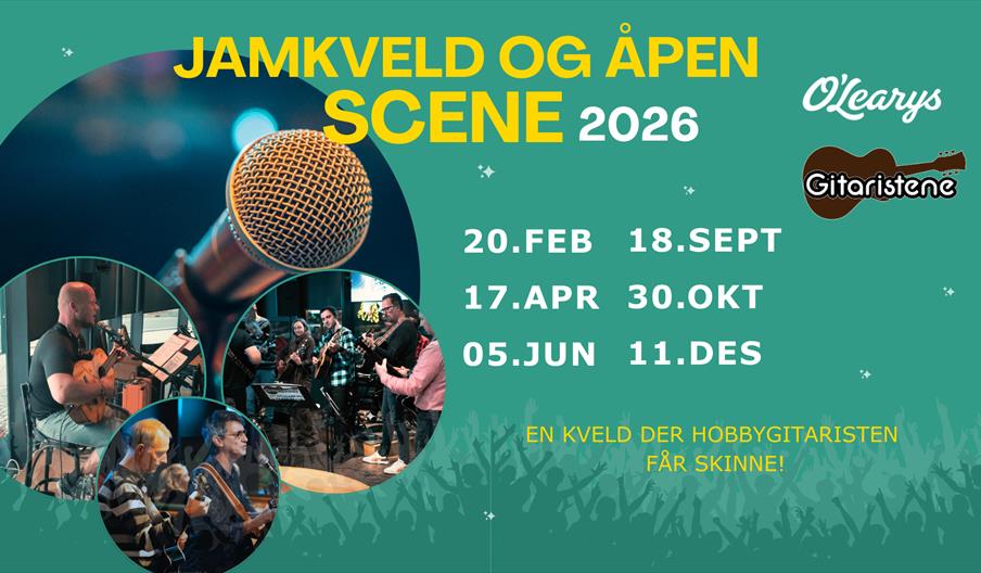 Jamkveld og åpen scene med Gitaristene
