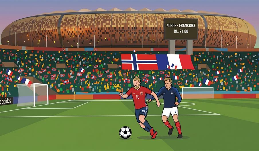 Norge - Frankrike kl. 21:00 på Torvet!