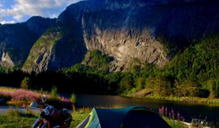 Telt ved Helle Camping