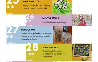 Programinformasjon. Illustrasjon/foto. Farger.
