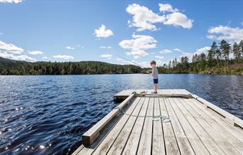 Fiske på usfvatn sommer