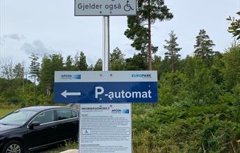 Arendal Bobilparkering infoskilt Salingen 20 Hisøy