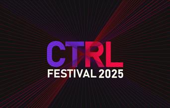 Svart festival plakat der det står CTRL Festival 2025