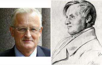 foto av John Ole Askedal og en tegning av Andreas Faye