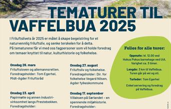 TEMATURER TIL VAFFELBUA 2025