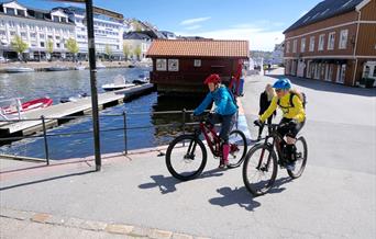 syklende i Pollen i arendal