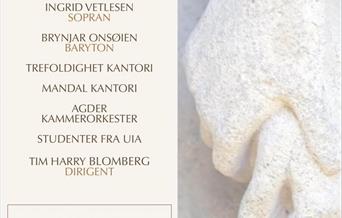 Konserten er et samarbeid mellom Mandal Kantori, Trefoldighet Kantori fra Arendal og Agder kammerorkester.