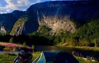 Telt ved Helle Camping