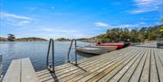 brygge med badestige ved Sandaa på Tromøya