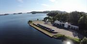 Farsund bobilcamp sett fra Nordsundbrua