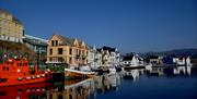 Bryggeslengen i Farsund fra Gåsholmen inn til Torvet