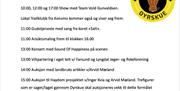 Program Søndag Dyrskuet 2025