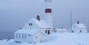 Winter at lighthouse island Store Torungen outside of Arendal.