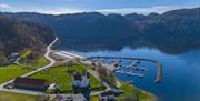 Feda kirke og havn