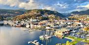Oversiktsbilde av Flekkefjord sentrum