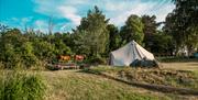 glamping telt på Arendal Herregard