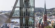 glassheisen sett fra baksiden på toppen av Fløyheiea i Arendal