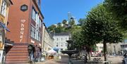 glassheisen sett fra torvet i Arendal