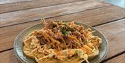 Grov vaffel med pulled pork