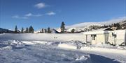 Camping hytte i snøen