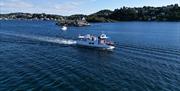 Merdøferga på vei ut Galtesund