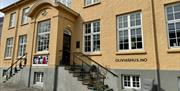 Fasade til butikken Olivias Hus på torvet i Mandal