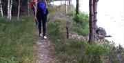 Bilde av to mennesker som vandrer på turstien