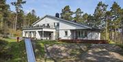 Utleie av selskapslokaler på Sandvigen fort på Hisøy i Arendal. bilde av huset.