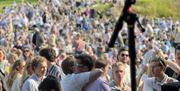 festivalpublikum på Trommestadfestivalen på Hisøy