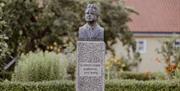 Byste av Bjørnstjerne Bjørnson på Søgne Gamle Prestegård
