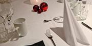 pyntet til julebord på Grand Hotel Arendal